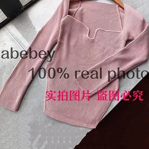 2022 new spring and summer fashion women clothes sqaure collar full sleeves elastic high waist sexy 18.jpg 640x640 18