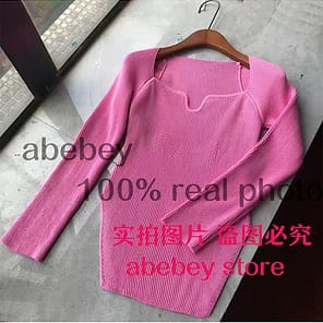 2022 new spring and summer fashion women clothes sqaure collar full sleeves elastic high waist sexy 7.jpg 640x640 7