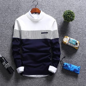 2021 New Men s Autumn Winter Pullover Wool Slim Fit Striped Knitted Sweaters Mens Brand Clothing