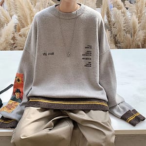 2022 Autumn Cotton Hip Hop Men Sweater Pullover pull homme Van Gogh Painting Embroidery Knitted Sweater 1.jpg 640x640 1