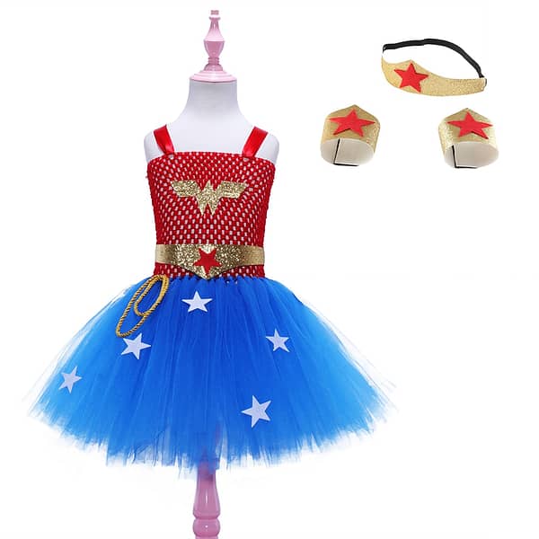 Superhero Girls Costume Tutu Dress Kids Party Dresses Clown Zombie Cosplay Halloween Costume for Girl Fancy