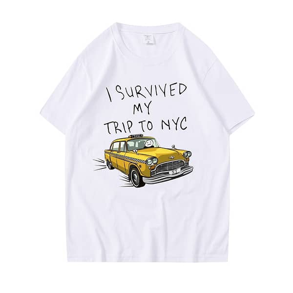 Tom Holland Same Style Tees I Survived My Trip To NYC Print Tops Casual 100 Cotton